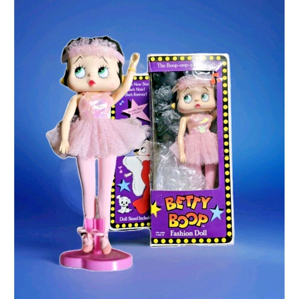 1986 BETTY BOOP 💋  Fashion Doll BALLERINA Pink Ballet Tutu Outfit M Toys 12 Box